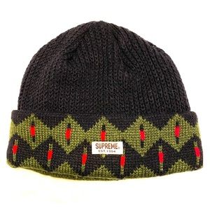 Supreme - Beanie - Navy Print - Never Worn